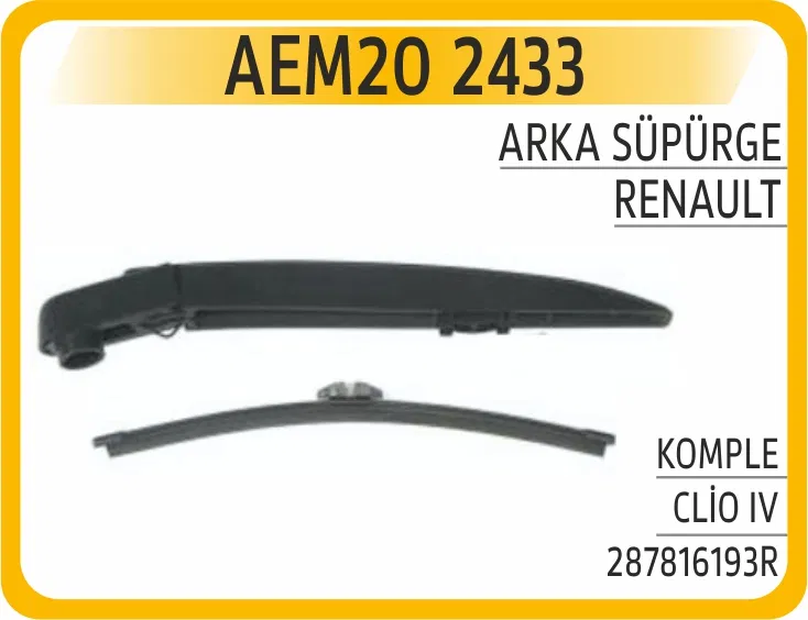 287816193R Arka Süpürge Komple Renault Clio IV | 2433 AEM