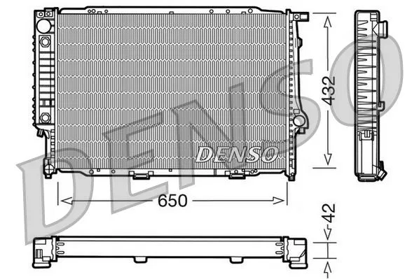 17112244543 Su Radyatörü BMW 5 | DRM05057 DENSO
