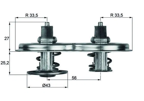 Thermostat İnsert | TX33D MAHLE
