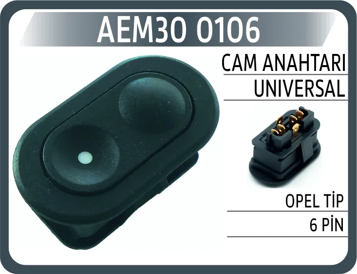 0106 Cam Anahtarı Universal Opel Tip 6 Pin | AEM