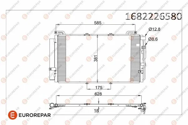 9760617001 Klima Radyatörü (Kondenser) Hyundai Matrix 1.6L | 1682226580 EUROREPAR