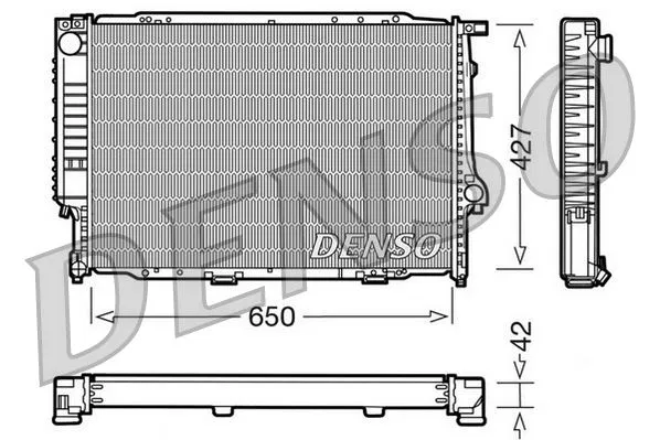 17112244542 RADİATOR. Engine Cooling BMW 5 (E34) (87-97) | DRM05056 DENSO