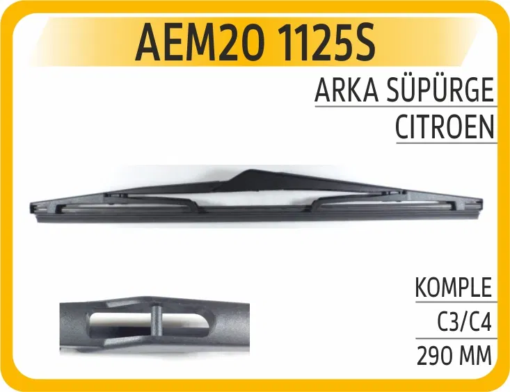 1607383080 Arka Süpürge 290 Mm Citroen C3/C4 | 1125S AEM