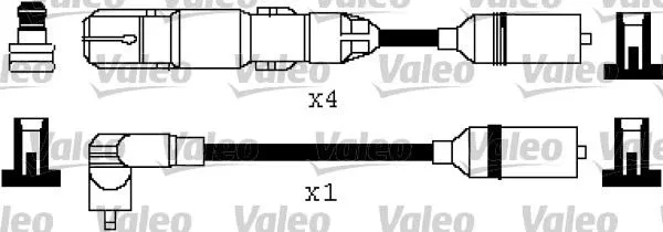 037905483C Bujı Kablo Takımı VW Seat Aft | 346317 VALEO