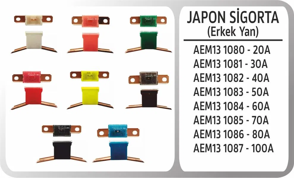 1080 Japon Sigorta Erkek Yan 20A | AEM