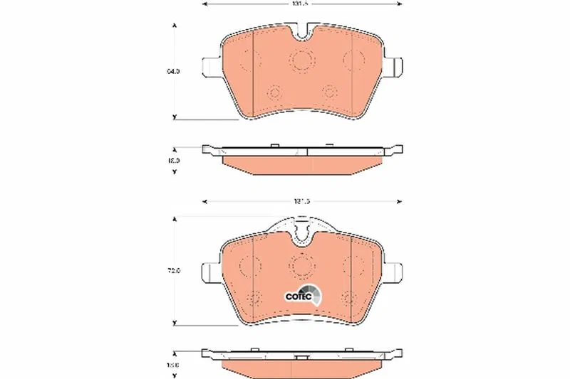 34116778320 2 289 146 Fren Balatası Ön Mini Mini Cooper S 02-06 | GDB1712 TRW