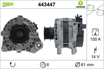 31419101 Alternatör Volvo | 443447 VALEO