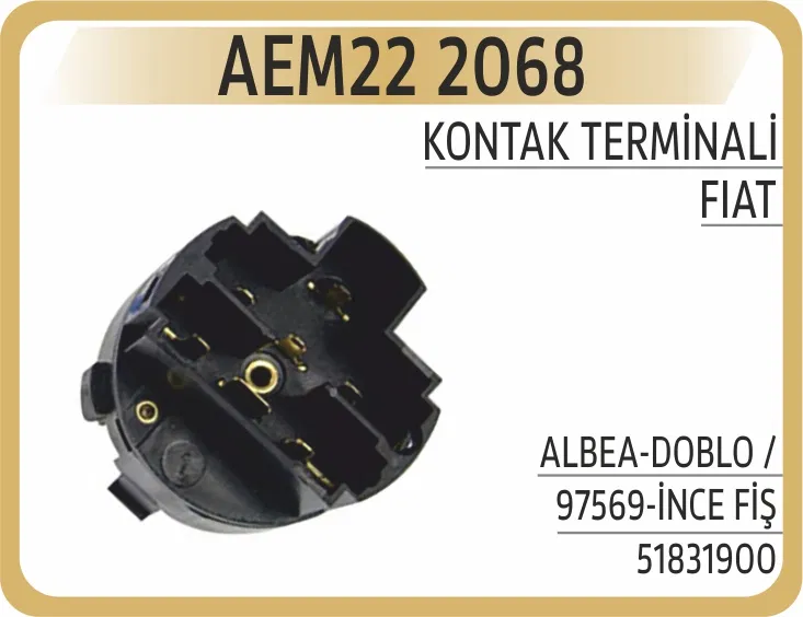 51831900 Kontak Terminali ALBEA-DOBLO / 97569-İNCE Fiş | 2068 AEM