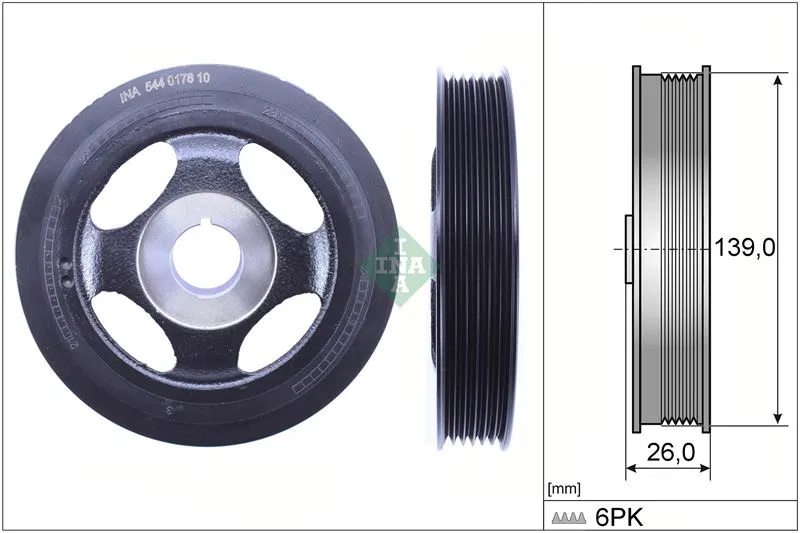 134700Q010 Krank Kasnağı Toyota Yaris | 544017810 INA