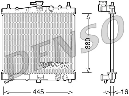 21460AX800 Su Radyatörü Nissan Micra III | DRM46036 DENSO