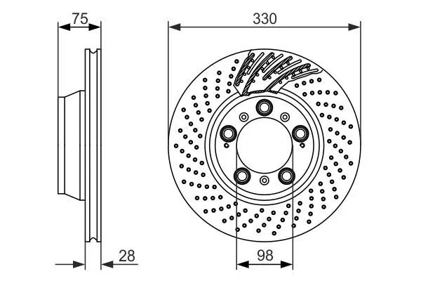 99135240302 Fren Diski Porsche 911 | 0986479581 BOSCH