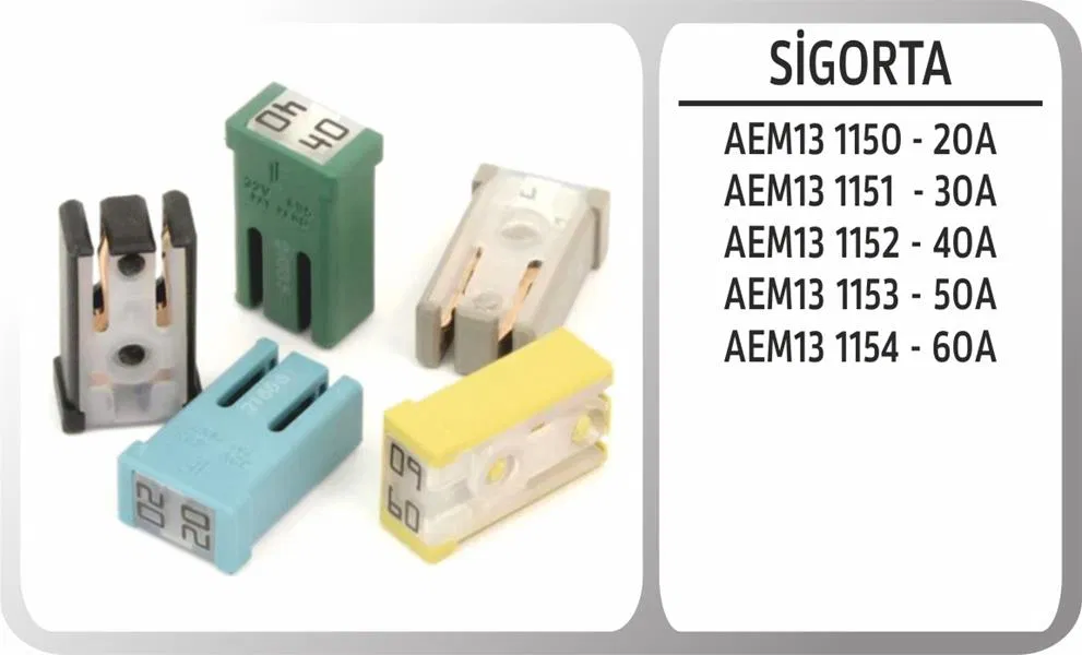 1155 Oluklu Sigorta M Tip 50A | AEM
