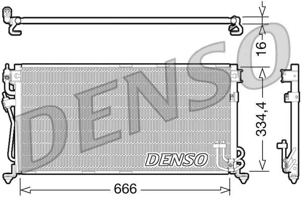 MR500441 Kondansatör, Klima Sistemi Mitsubishi Colt V 95 | DCN45002 DENSO