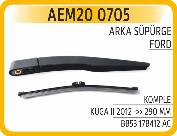 BB5317B412AC Arka Süpürge Komple Kuga II 2012 - 290 Mm | 0705 AEM