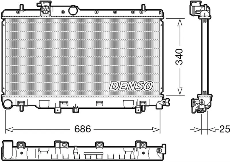 45111FE101 Su Radyatörü | DRM36020 DENSO