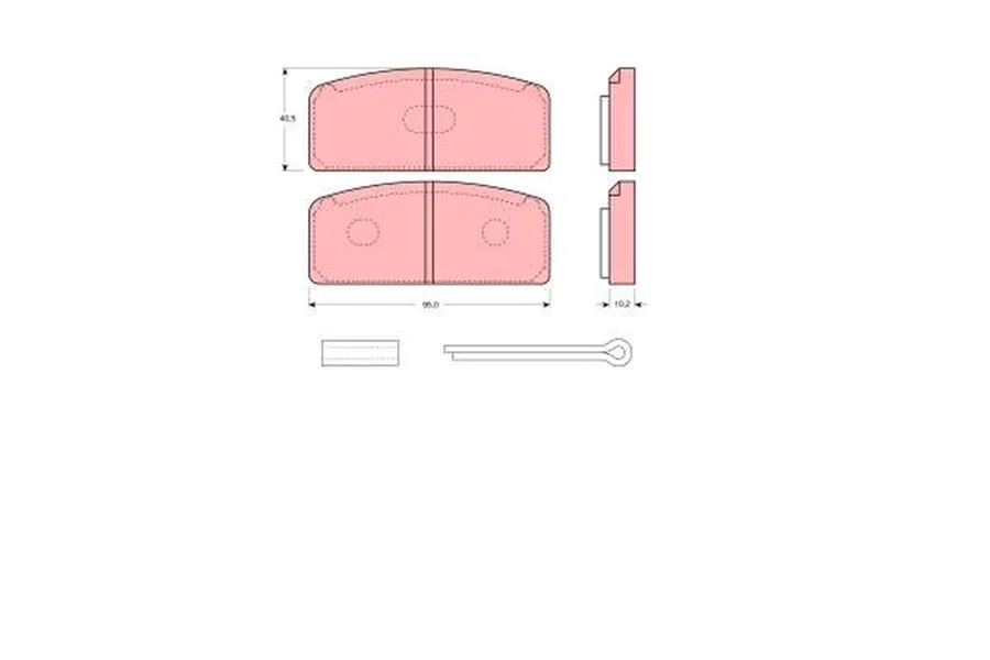 7701340999 Disk Balata Renault 10 | GDB108 TRW