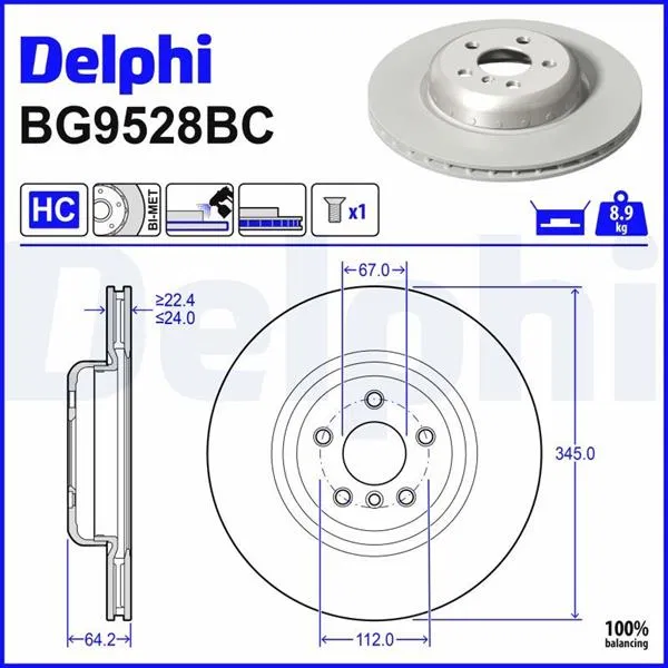 34206880079 Fren Diski | BG9528BC DELPHI