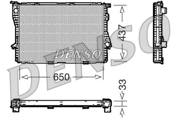 17112246012 Su Radyatörü BMW 5 | DRM05067 DENSO