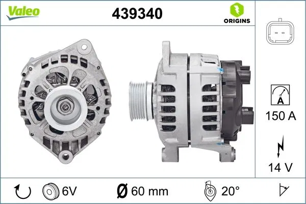 5705-AE-5702A8 Alternatör PSA | 439340 VALEO