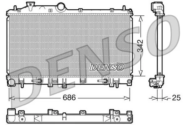 45119SC020 Su Radyatörü Subaru Forester | DRM36005 DENSO