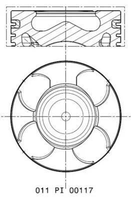 Piston Complete (70)MM Opel | 011PI00117012 MAHLE