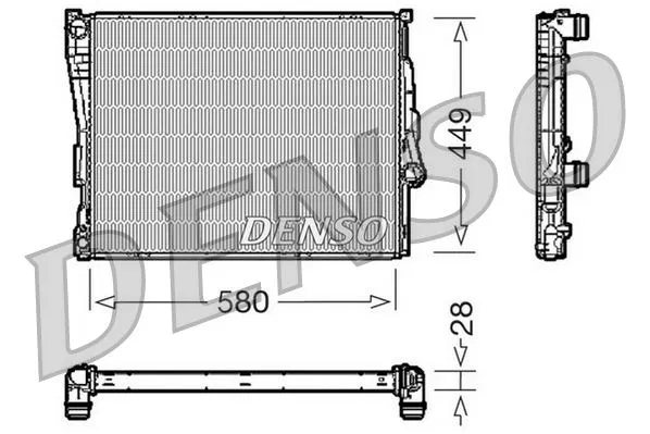 17119071519 Su Radyatörü BMW 3 | DRM05069 DENSO