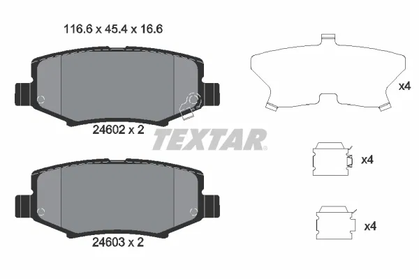 68003776AA Fren Balatası | 2460201 TEXTAR