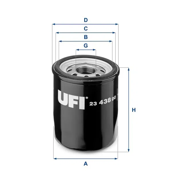93182630 Yag Filtresi Egea / Linea / Grande Punto / Albea / Doblo / Punto / Palio 1.2-1.4 | 23.438.00 UFI