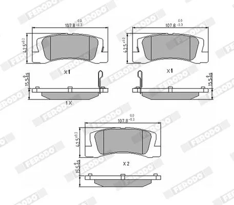 0446612020 Corolla (E8) (E9) (E10) (E11). Corolla Compact E9 | FDB848 FERODO