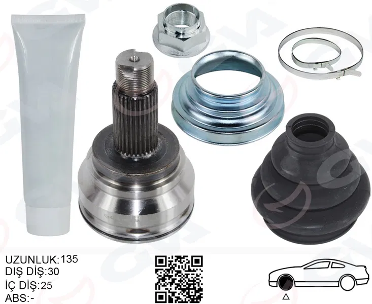 33207630183 Aks Kafası Arka Sağ/Sol BMW F10 F12 F13 F06 F25 | 4499016K GVA