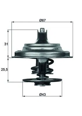51064020048 Thermostat İnsert | TX2383D MAHLE