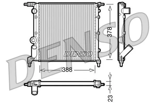 7701034770 Su Radyatörü Renault Clio I | DRM23006 DENSO