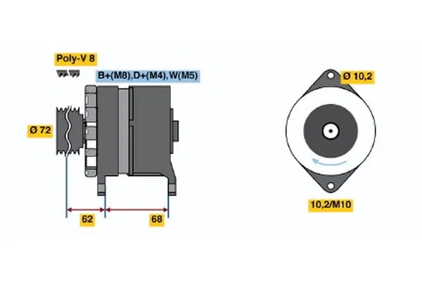 1516423R Alternatör Komple - DAF / Scanıa - 4 Seri | 1 986 A01 360 BOSCH