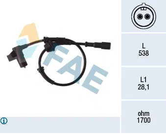 701927807A Tekerlek Hiz Sensörü - ABS VW Transporter T4 | 78376 FAE