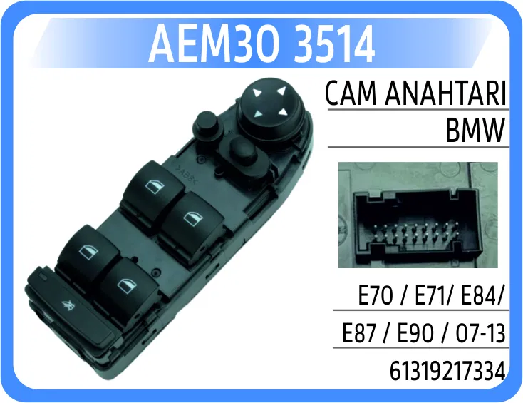 61319217334 Cam Anahtarı BMW E70 / E71/ E84/ E87 / E90 / 07-13 | 3514 AEM
