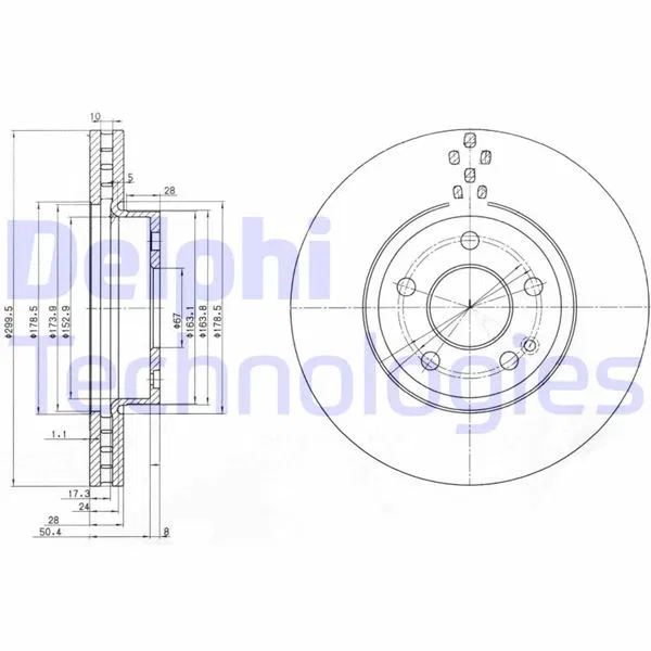 4474210512 Fren Diski Mercedes-Benz Vito Mixto | BG3838 DELPHI
