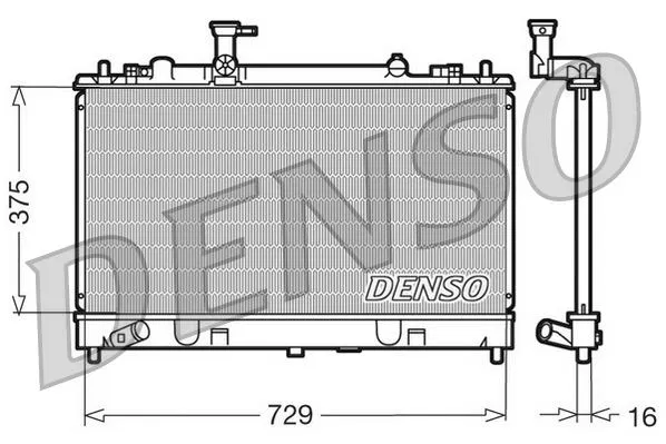 F4ZZ8005C Motor Su Radyatörü Mazda 6 (02-07) | DRM44011 DENSO