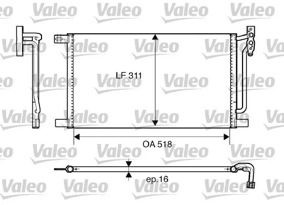 64538377648 Kondenser BMW 3 E46 (D) | 817405 VALEO
