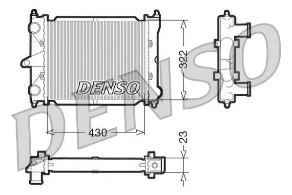 867121253AB Su Radyatörü VW Polo | DRM32033 DENSO