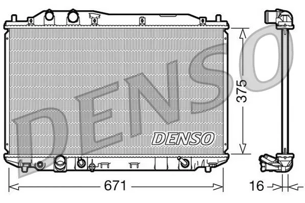19010RRH901 Su Radyatörü Honda Civic VII | DRM40018 DENSO
