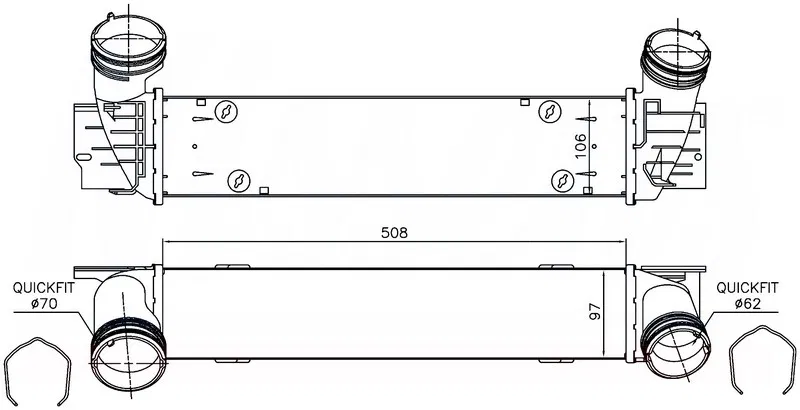 17517798788 Turbosarj Radyatoru BMW N47 E81 E82 E87 E88 E90 E9 | IBM511097 ORIS