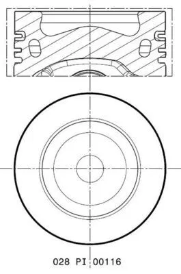 03L107065AG Piston+Segman Crafter-Amarok-Passat (81mm) Ckub | 028PI00116010 MAHLE