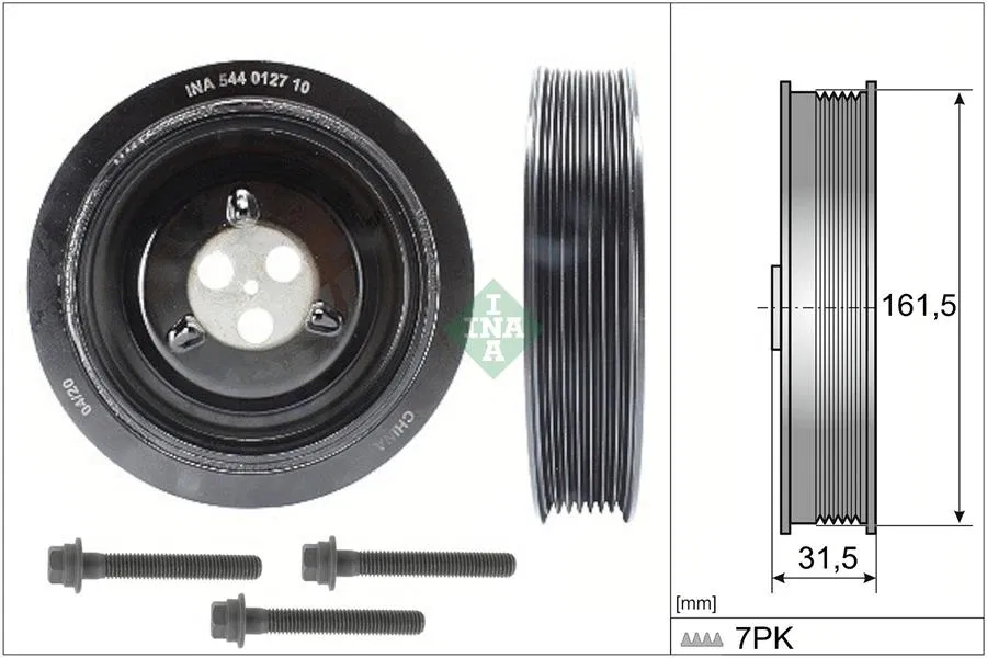 9C1Q6B319AB Krank Kasnağı Ford Transit 01- 2.2-2.4 TDCI | 544012720 INA