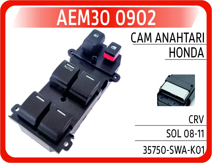 35750SWAK01 Cam Anahtarı Honda Crv Sol 08-11 | 0902 AEM