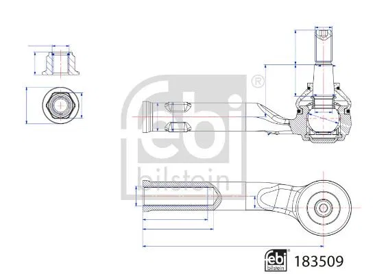 2413061 Rot Başı Somunu Olan Ford Motor Company | 183509 FEBI