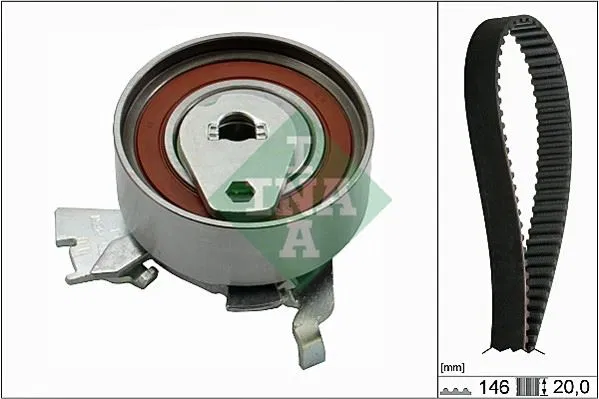 1606359 Triger Gergi Seti ( Opel Astra F Vectra A B 1.6 2.0 ) | 530014710 INA