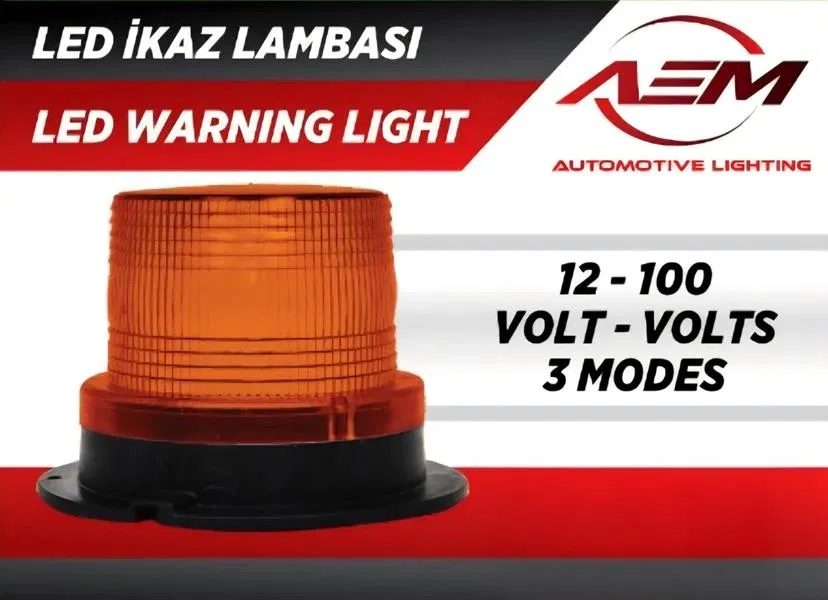 1036 Tepe Lambası Ledli Çakar 12-100V MIKNATISSIZ-FİŞSİ | AEM