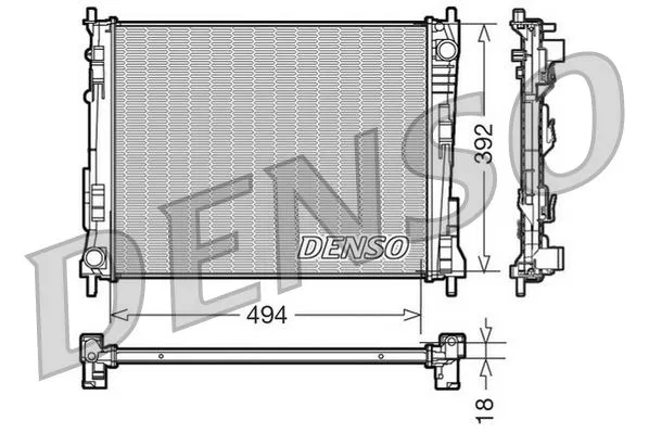 8200448553 Su Radyatörü Renault Twingo II | DRM23079 DENSO