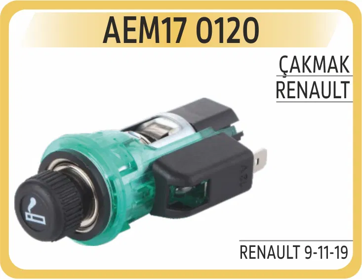 7702260332 Komple Çakmak Soketli (İÇ+GÖVDE) 12V R9-R11-R19-R2 | 0120 AEM