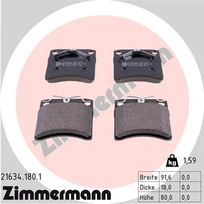 701698151A Fren Balta Seti VW Transporter T4 | 21634.180.1 ZIMMERMANN